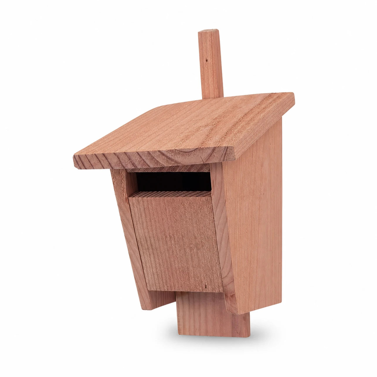 Nichoir vertical en bois anthracite à façade ouverte — photo 3