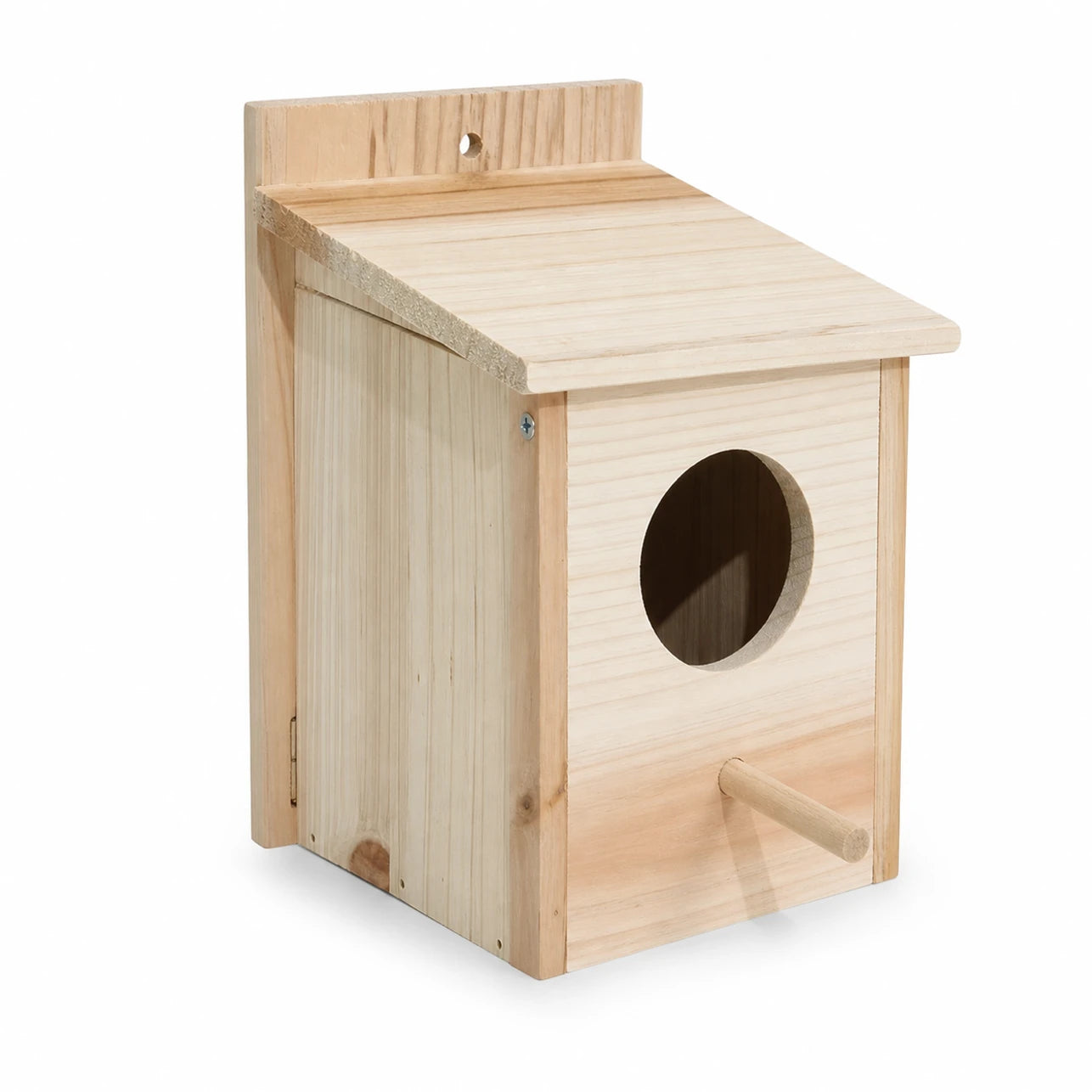 Nichoir suspendu en bois beige format 15 × 15 × 22 cm — photo 3