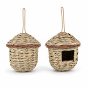 Lot de 2 nichoirs suspendu en rotin beige — photo 3