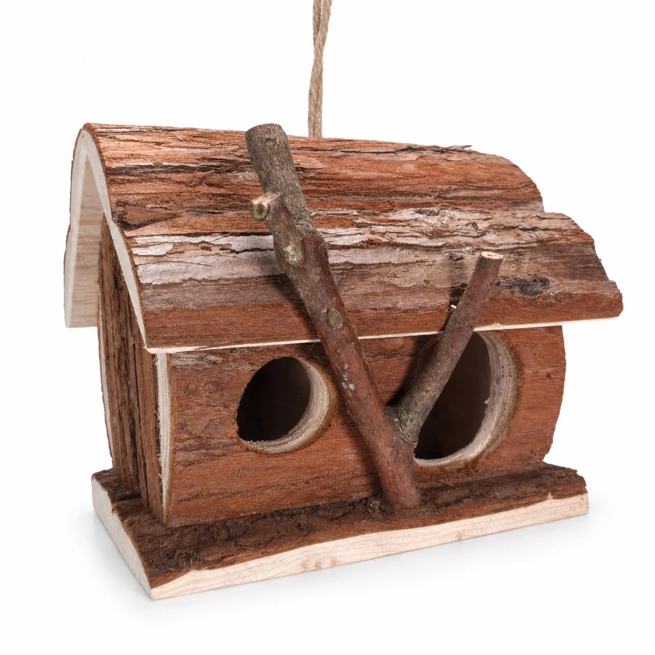 Nichoir en bois marron format 16 × 16 × 16 cm — photo 3