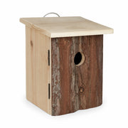 Nichoir rustique en bois à façade écorce — photo 3