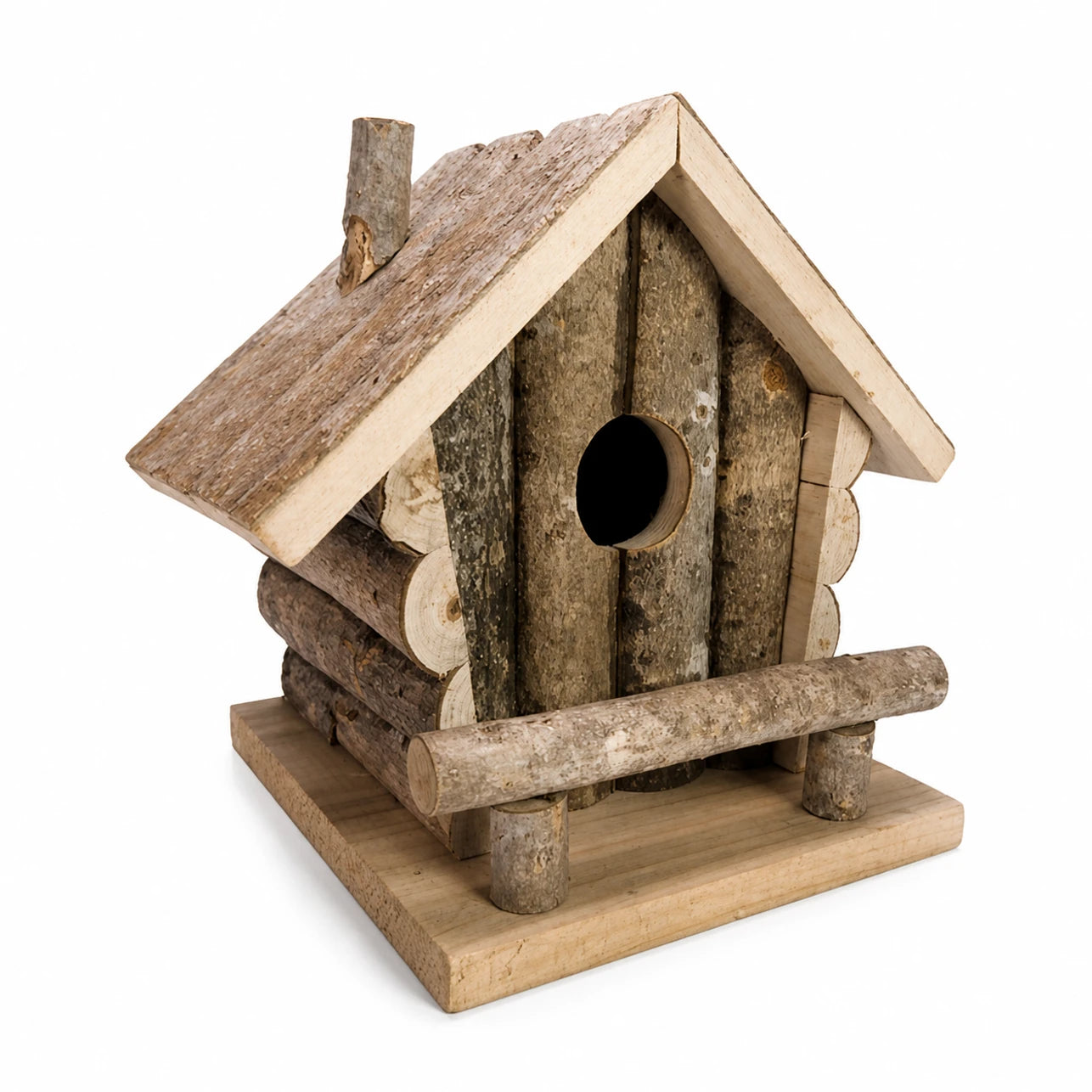 Nichoir en bois marron format 20 × 17 × 19 cm — photo 3