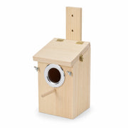 Nichoir carré en bois à cerclage métallique format 12 × 12 × 19,5 cm — photo 3
