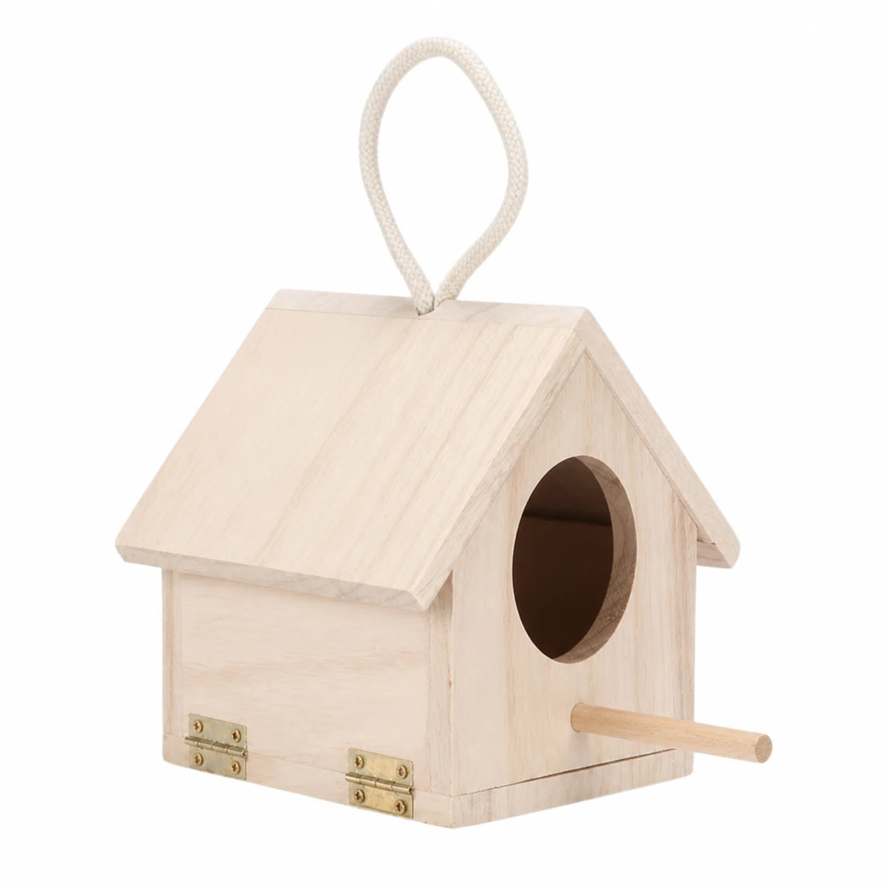 Nichoir suspendu en pin naturel format 15,5 × 12 × 14,5 cm — photo 3