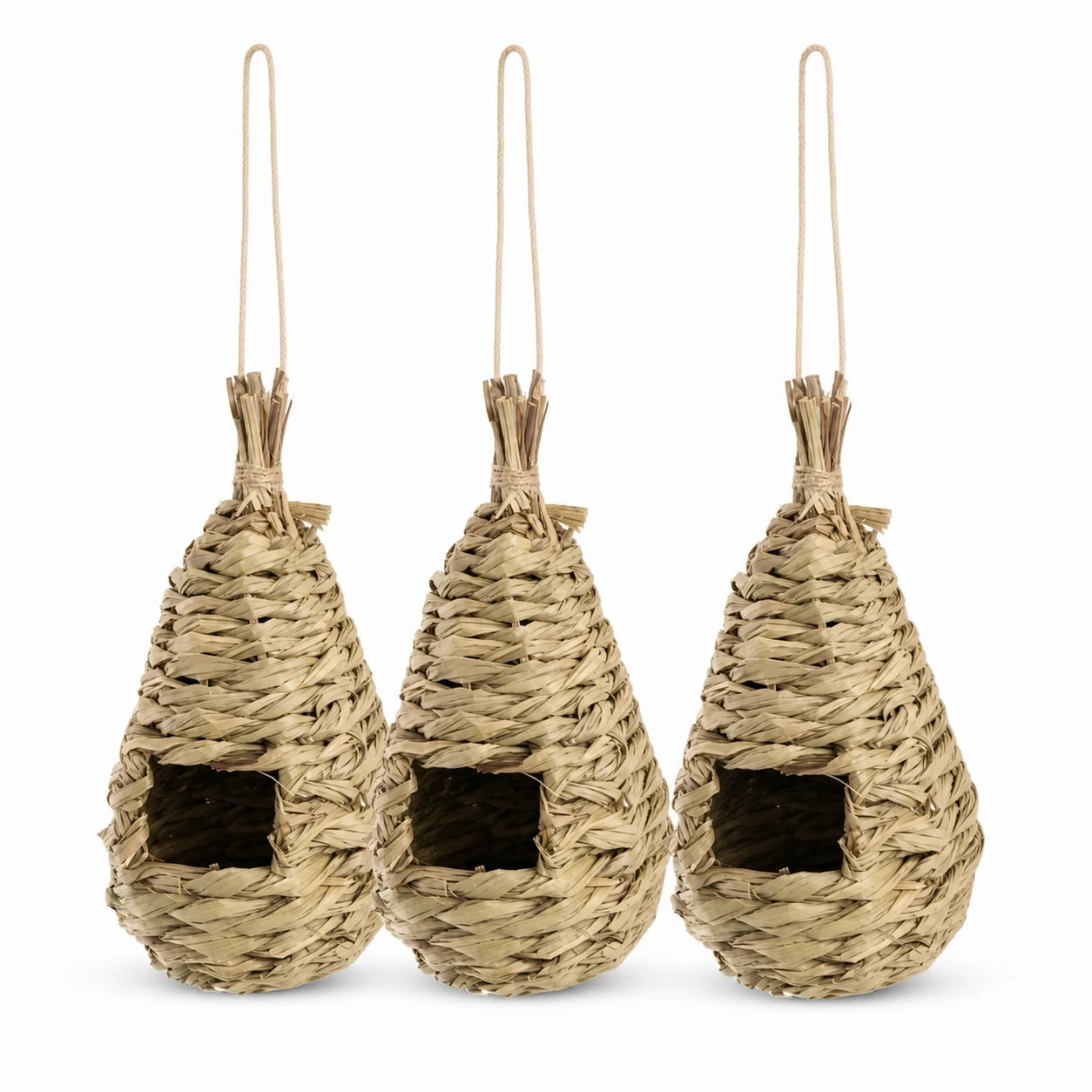 Lot de 3 nichoirs tissés à suspendre — photo 3
