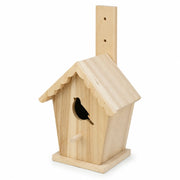 Nichoir en bois à façade découpée et toit ondulé — photo 3