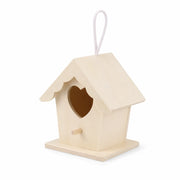 Nichoir suspendu en bois beige — photo 3