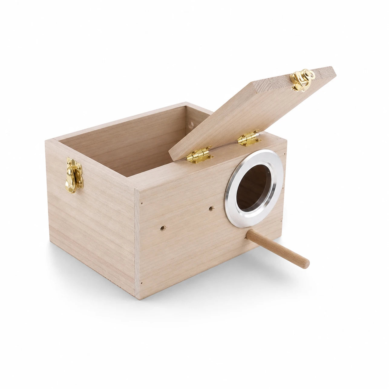 Nichoir en bois beige format 24,7 × 13 × 13 cm — photo 3