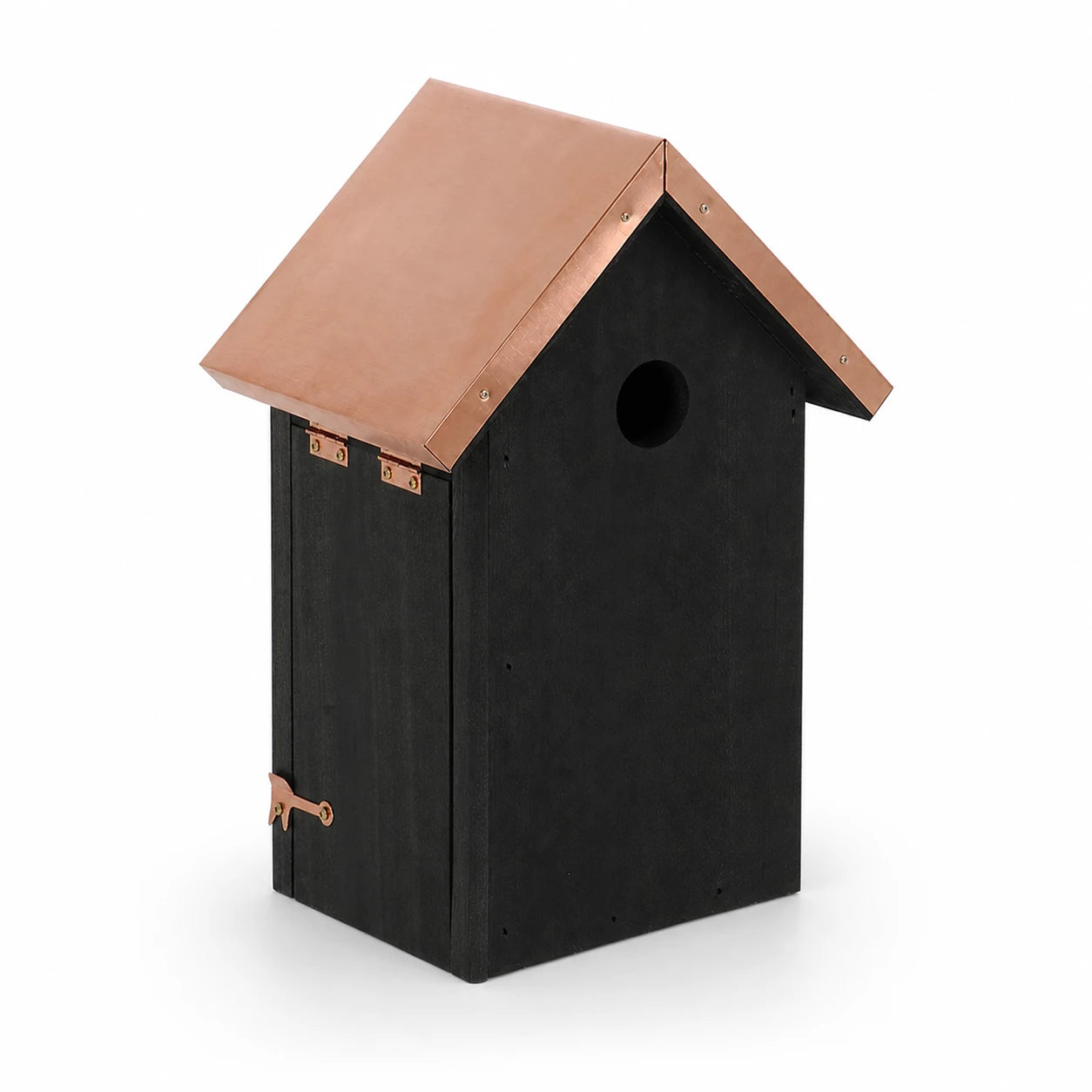 Nichoir noir à toit cuivré hauteur 26 cm — photo 3