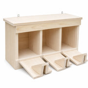 Nichoir à 3 chambres en bois naturel — photo 3