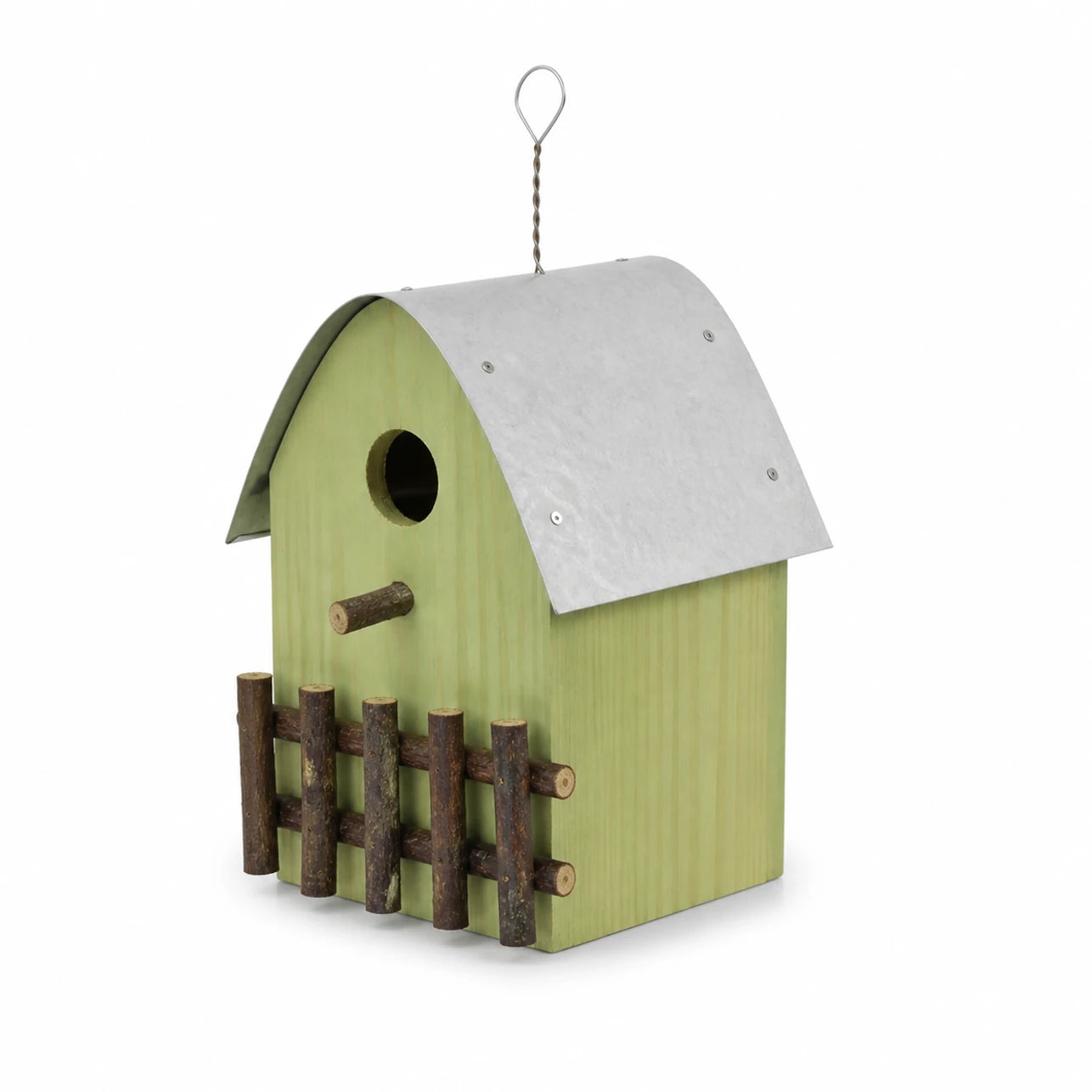 Nichoir en bois vert format 22,2 × 15 × 20 cm — photo 3
