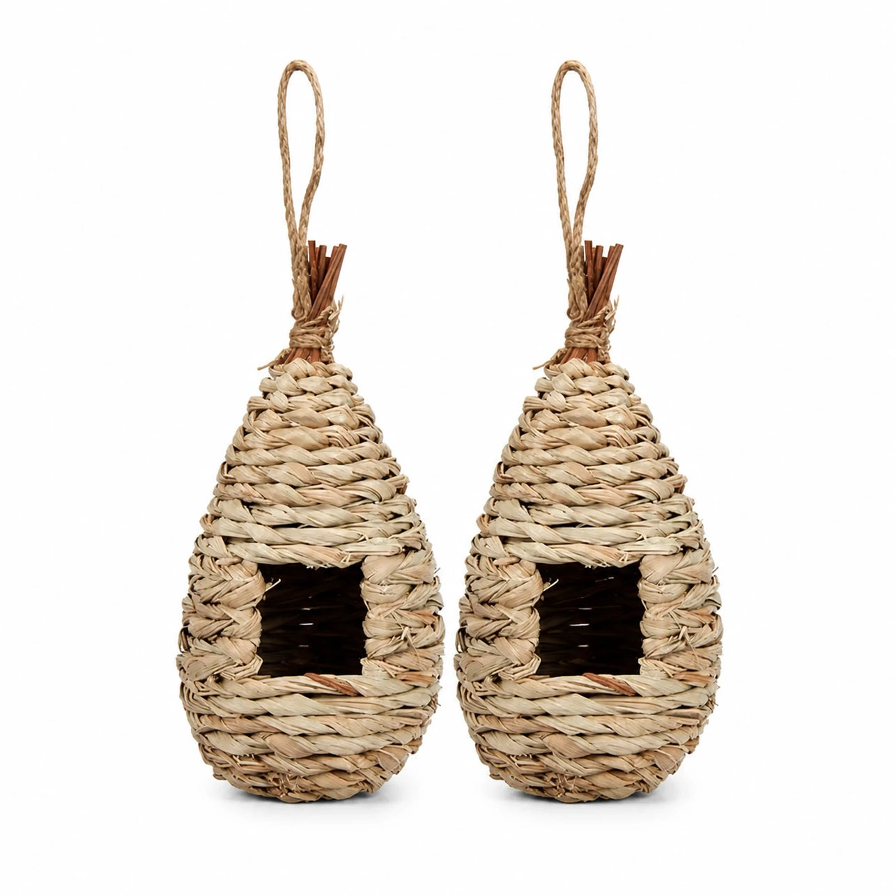 Lot de 2 nichoirs suspendu beige format 11,5 × 22 cm — photo 3