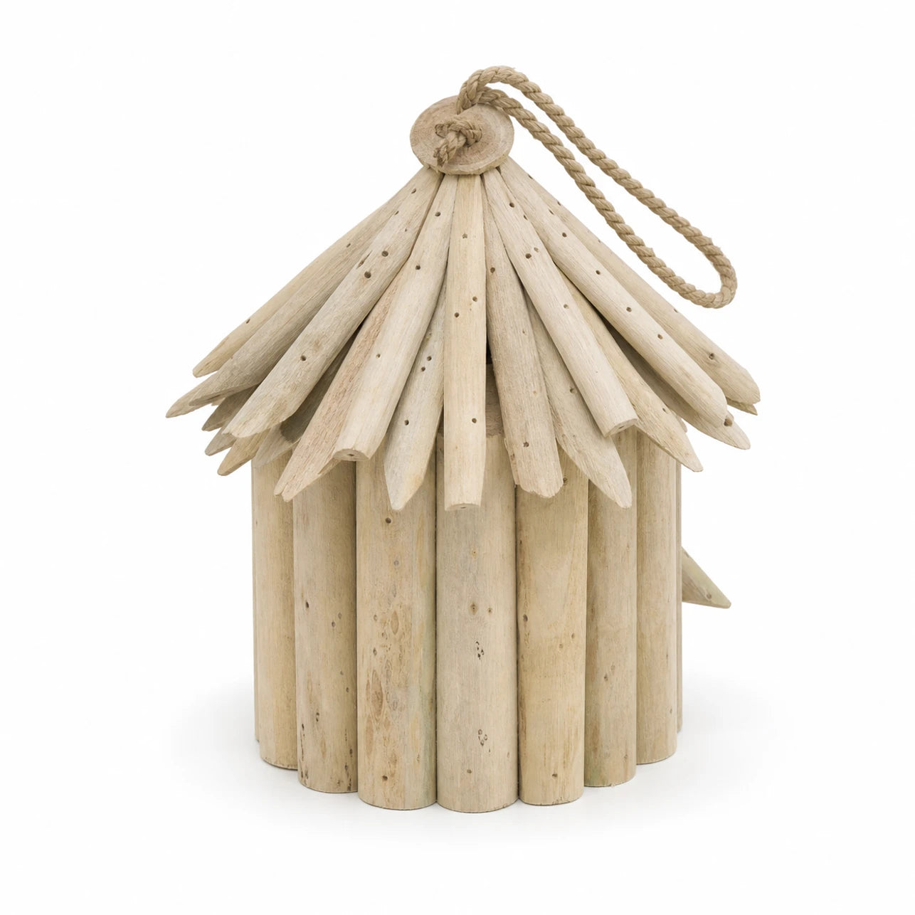 Nichoir suspendu en bois beige format 20 × 17 × 24 cm — photo 3