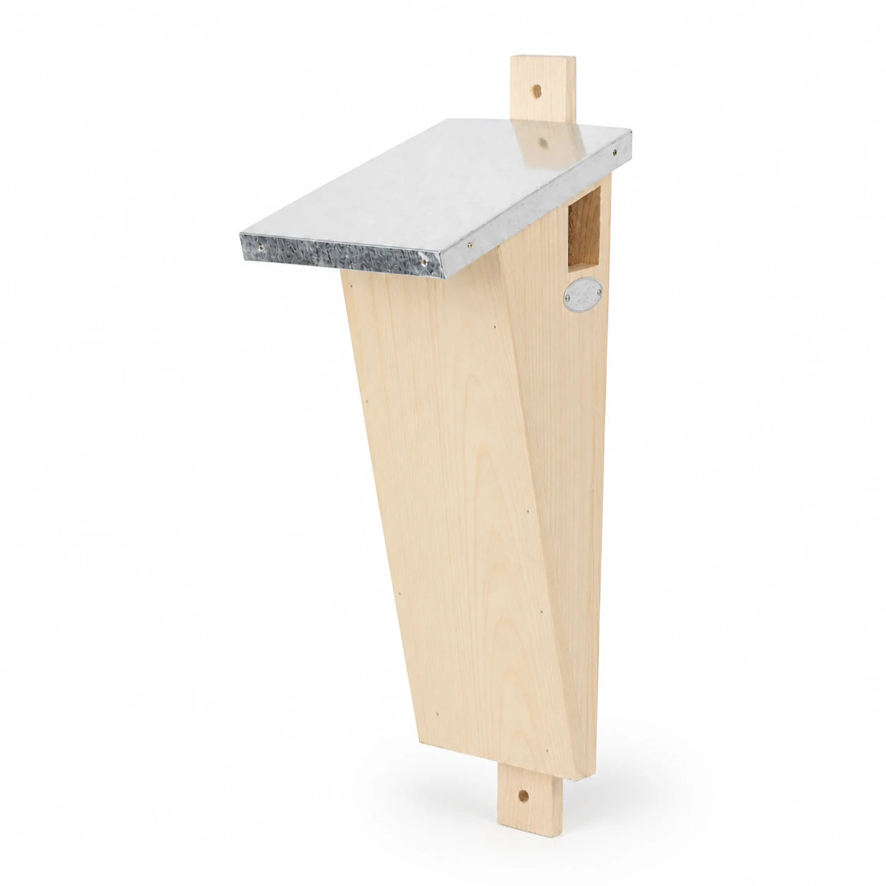 Nichoir élancé en bois à toit de zinc — photo 3