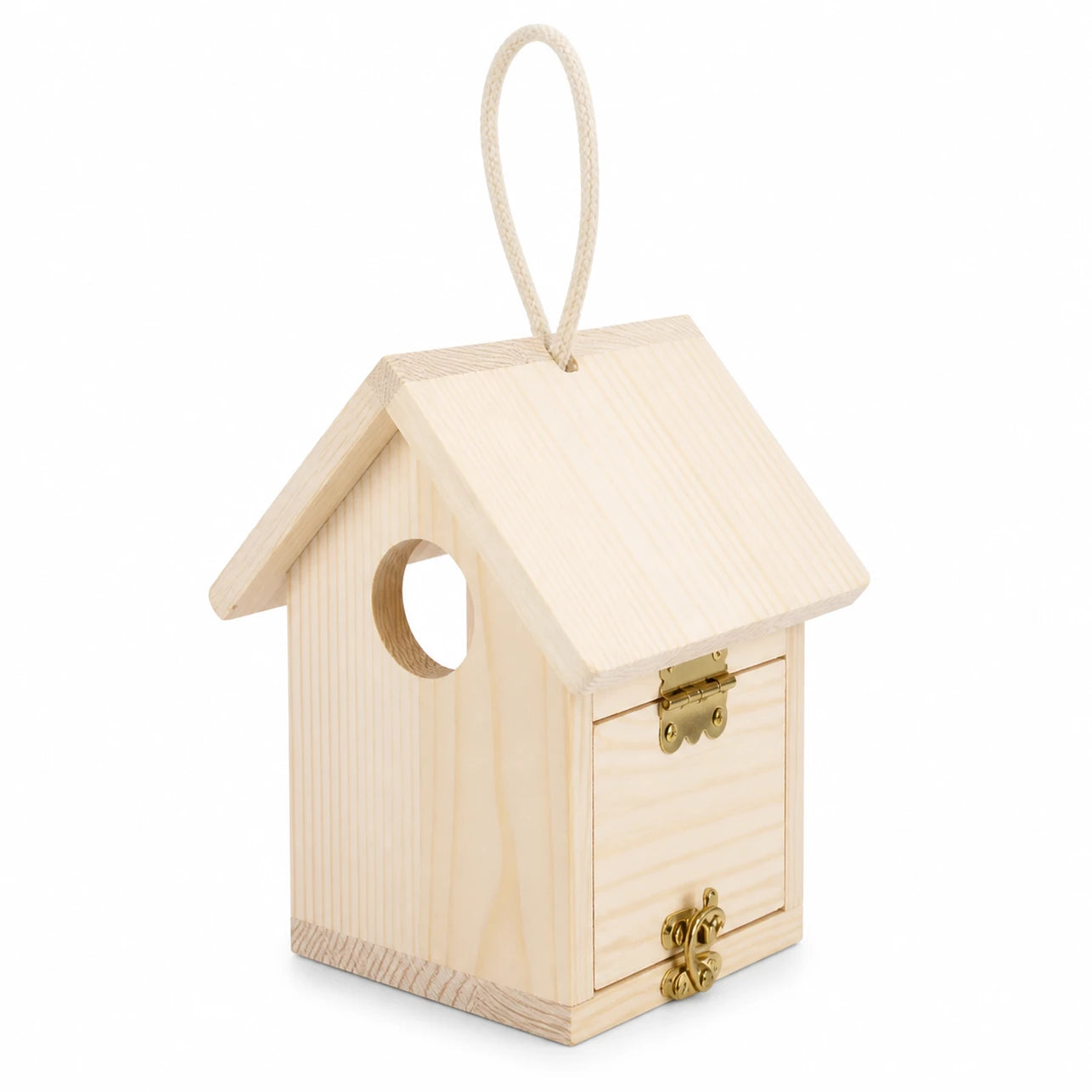 Nichoir observatoire en bois beige format 14,7 × 13 × 15,8 cm — photo 3