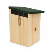 Nichoir suspendu en bois à toit vert marron format 12 × 12 × 22 cm — photo 3