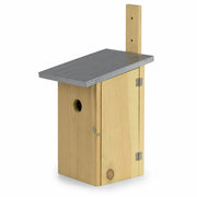 Nichoir observatoire en bois à toit en zinc bleu format 22 × 17 × 39 cm — photo 3