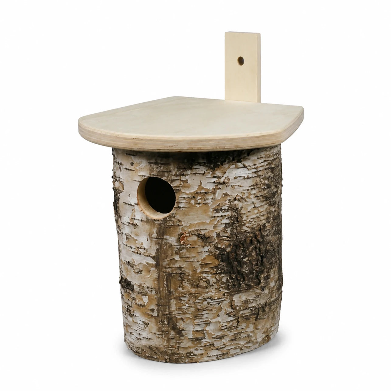 Nichoir en bouleau marron format 16 × 17 × 25 cm — photo 3