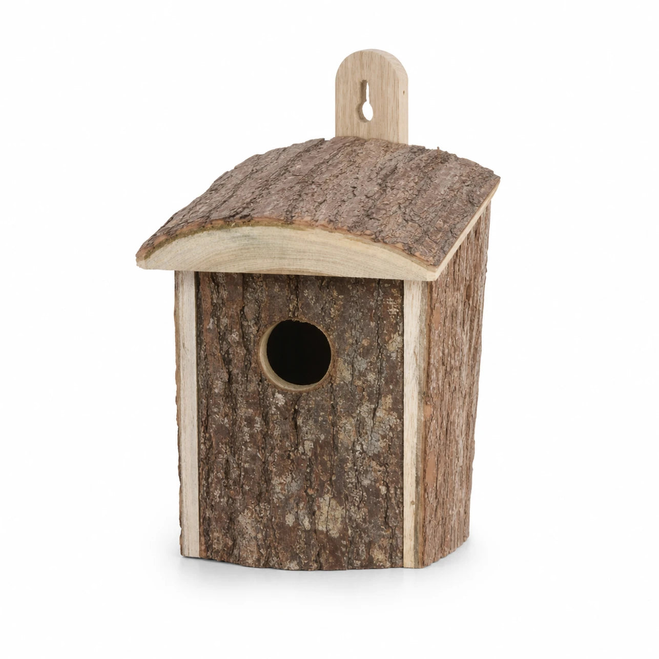 Nichoir style rustique en bois marron format 12 × 11,5 × 18 cm — photo 3