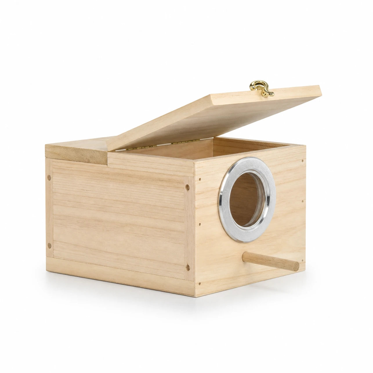 Nichoir observatoire en pin beige format 20 × 15 × 18 cm — photo 3