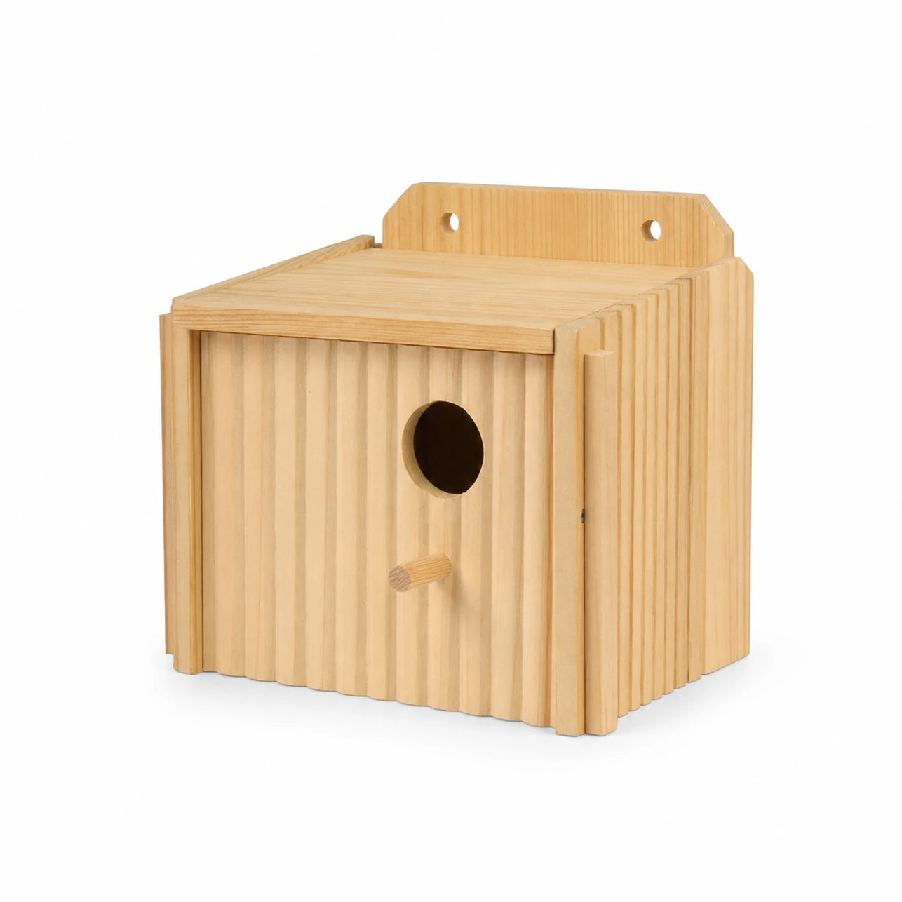 Nichoir en bois marron format 21 × 13 × 13 cm — photo 3