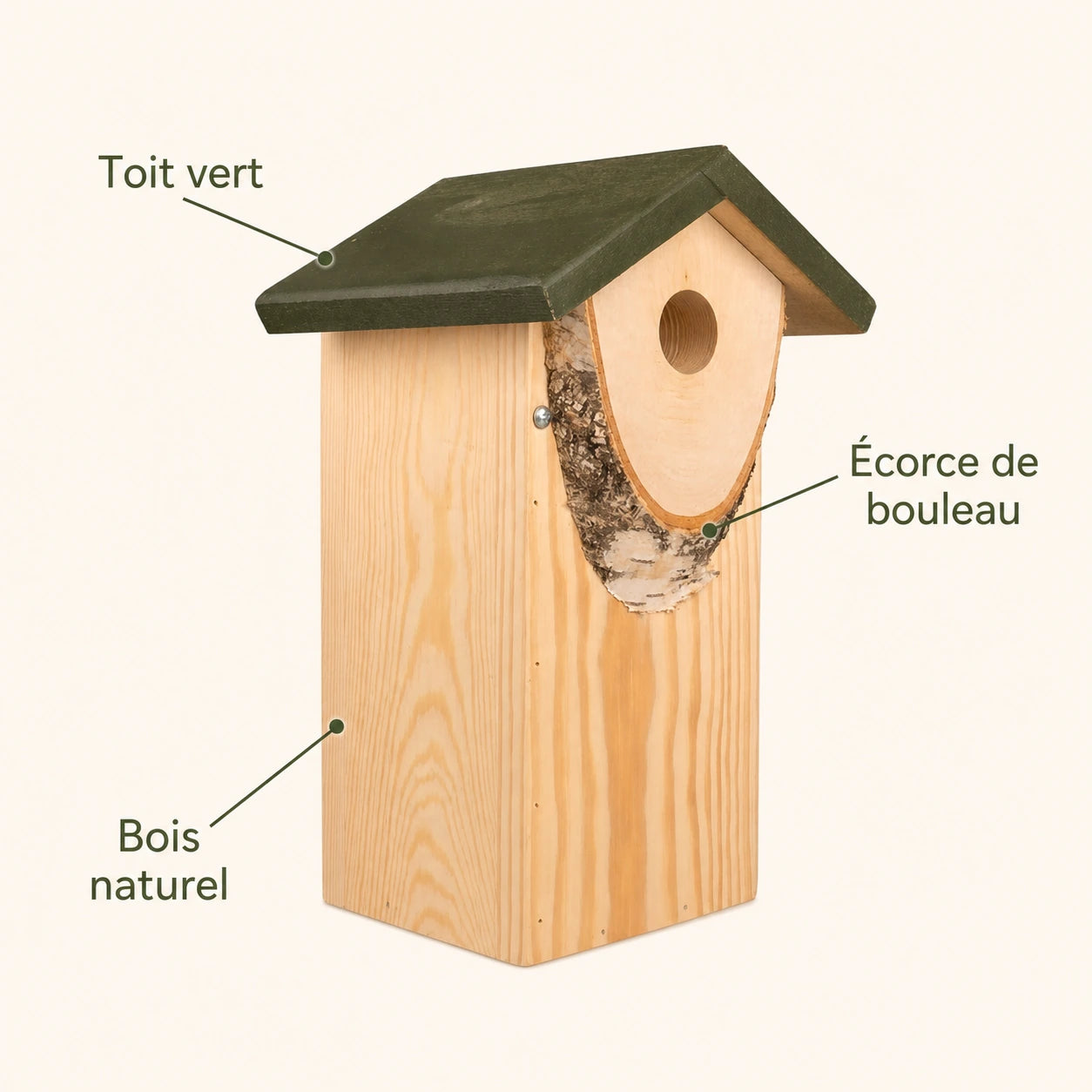 Nichoir chalet en hêtre — photo 4