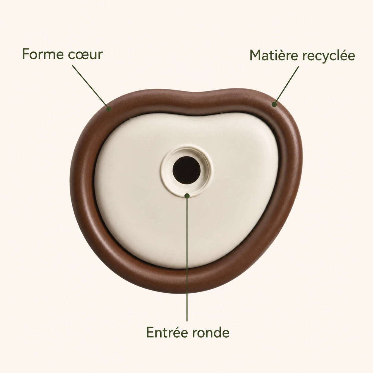 Nichoir recyclé marron 25 cm — photo 4