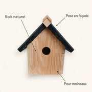 Nichoir mural en bois naturel — photo 4