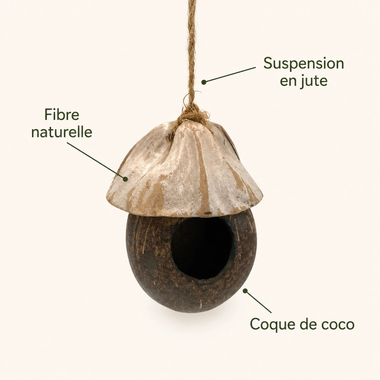 Nichoir en noix de coco — photo 4