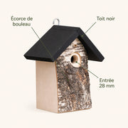Nichoir en bois clair ouverture 28 mm — photo 4