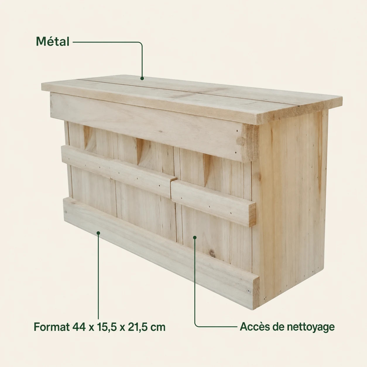 Nichoir à 3 chambres en bois blanc — photo 4