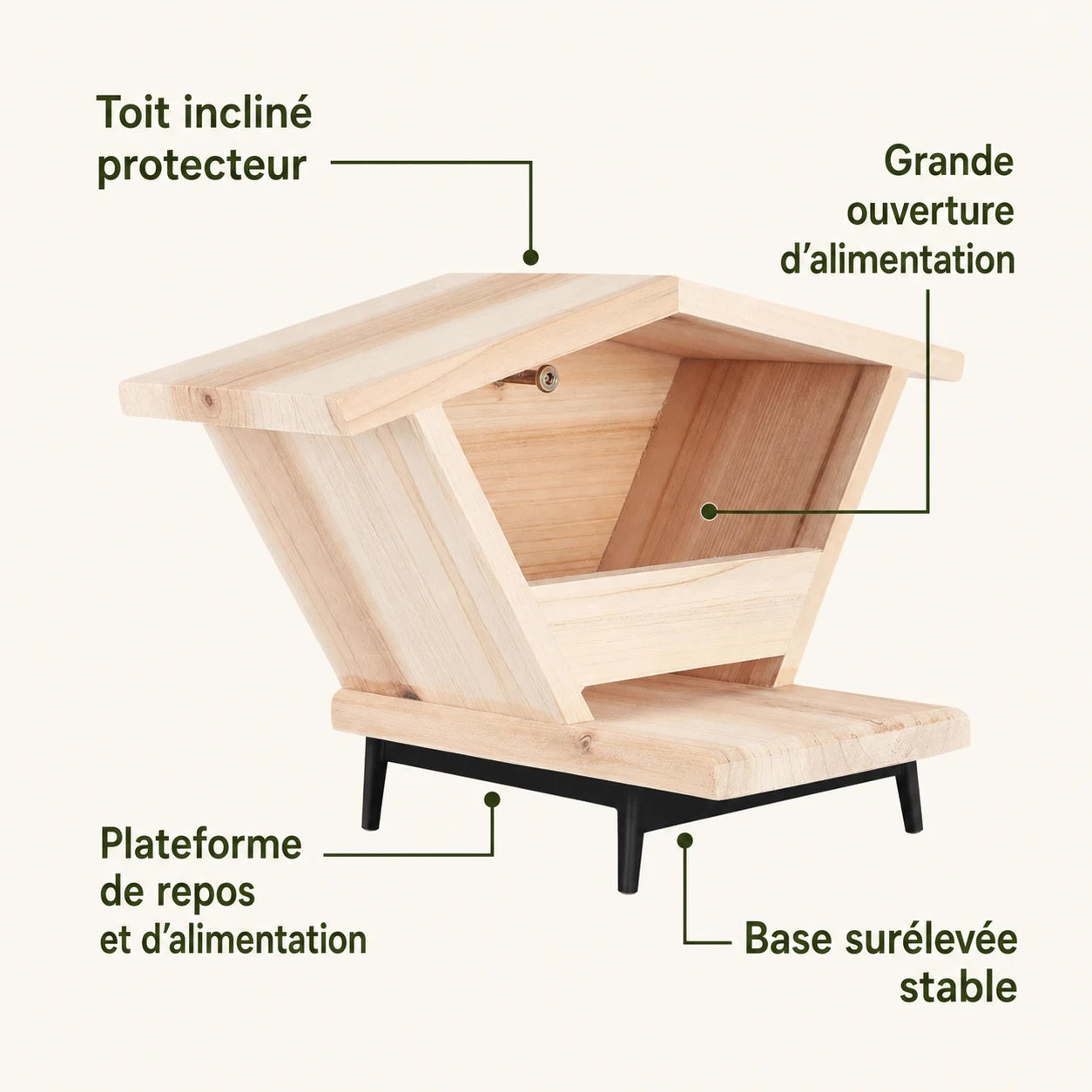 Nichoir géométrique bois — photo 3
