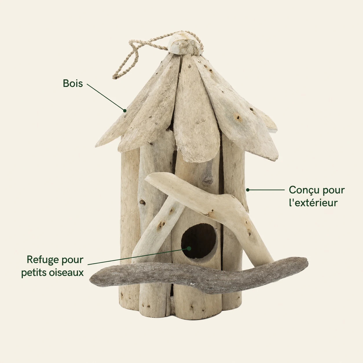 Petit nichoir en bois flotté — photo 4