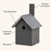 Nichoir gris à toit en zinc double pente — photo 4