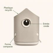 Nichoir recyclé beige 18 cm — photo 4