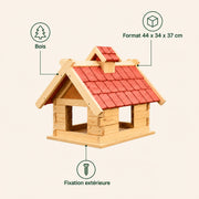 Mangeoire chalet XXL en bois — photo 4