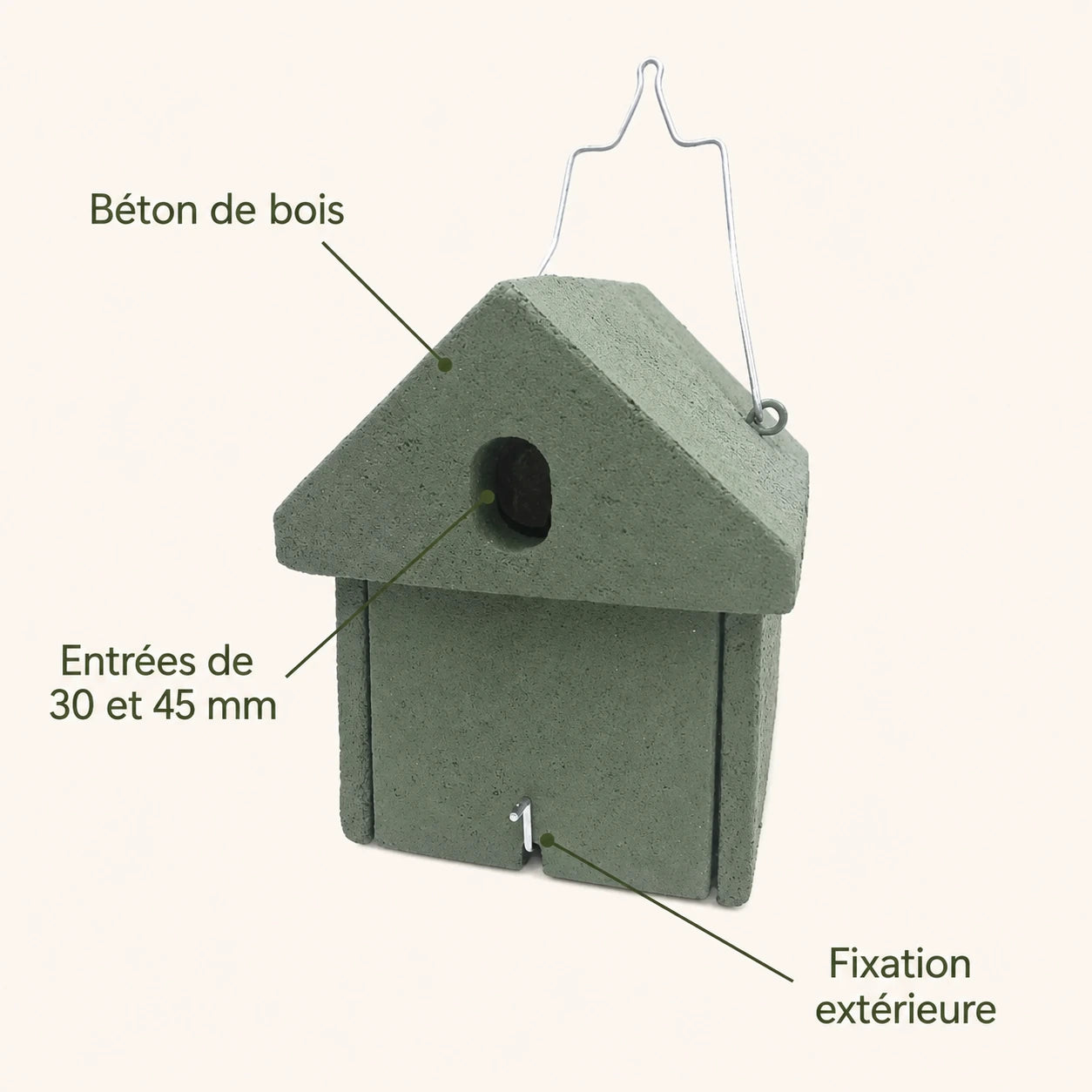 Nichoir en béton à ouverture réglable — photo 4