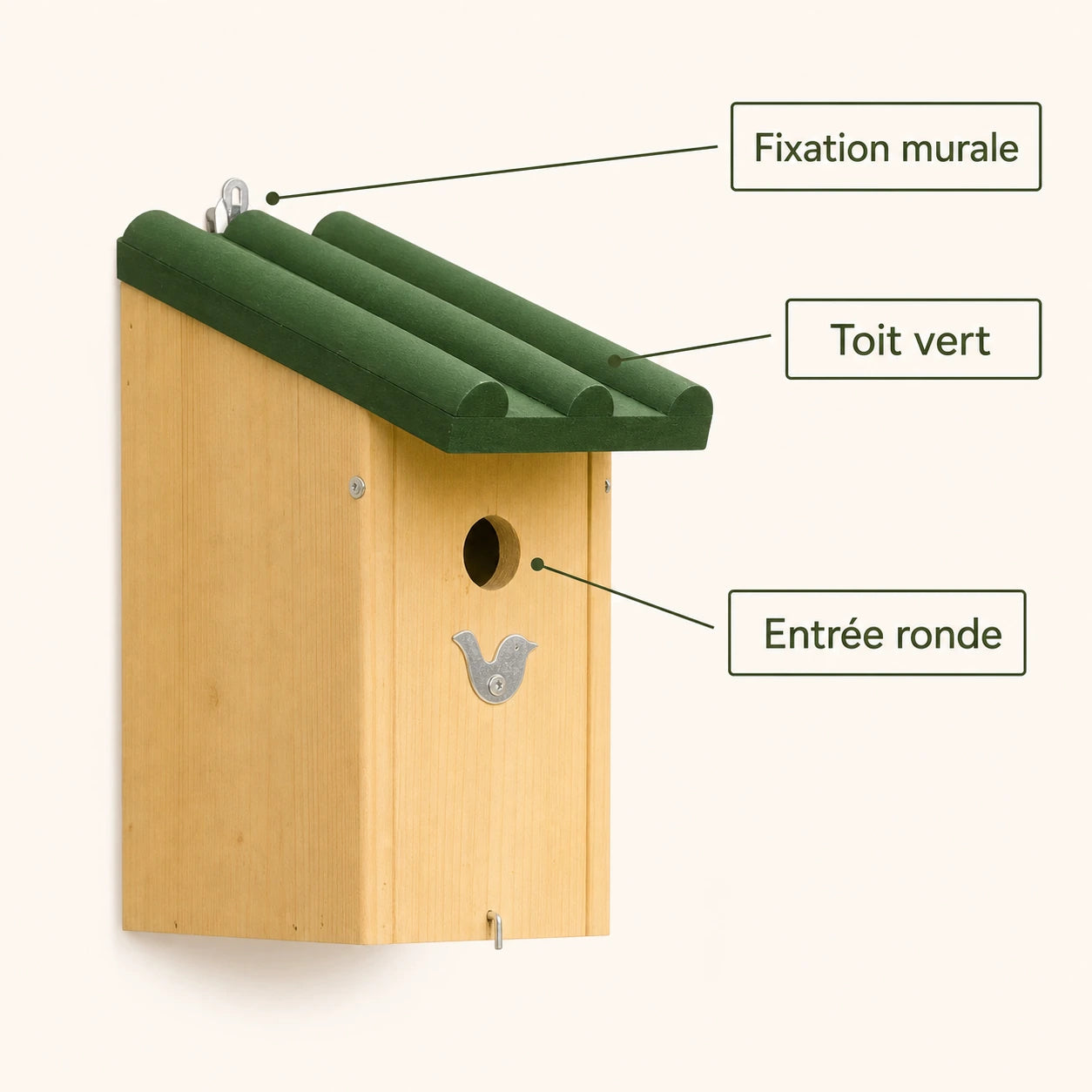 Nichoir minimaliste en bois — photo 4