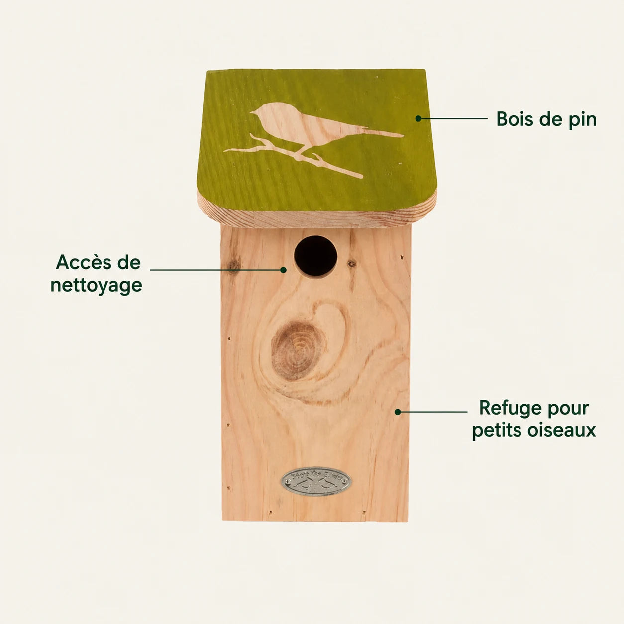 Nichoir en pin pochoir — photo 4