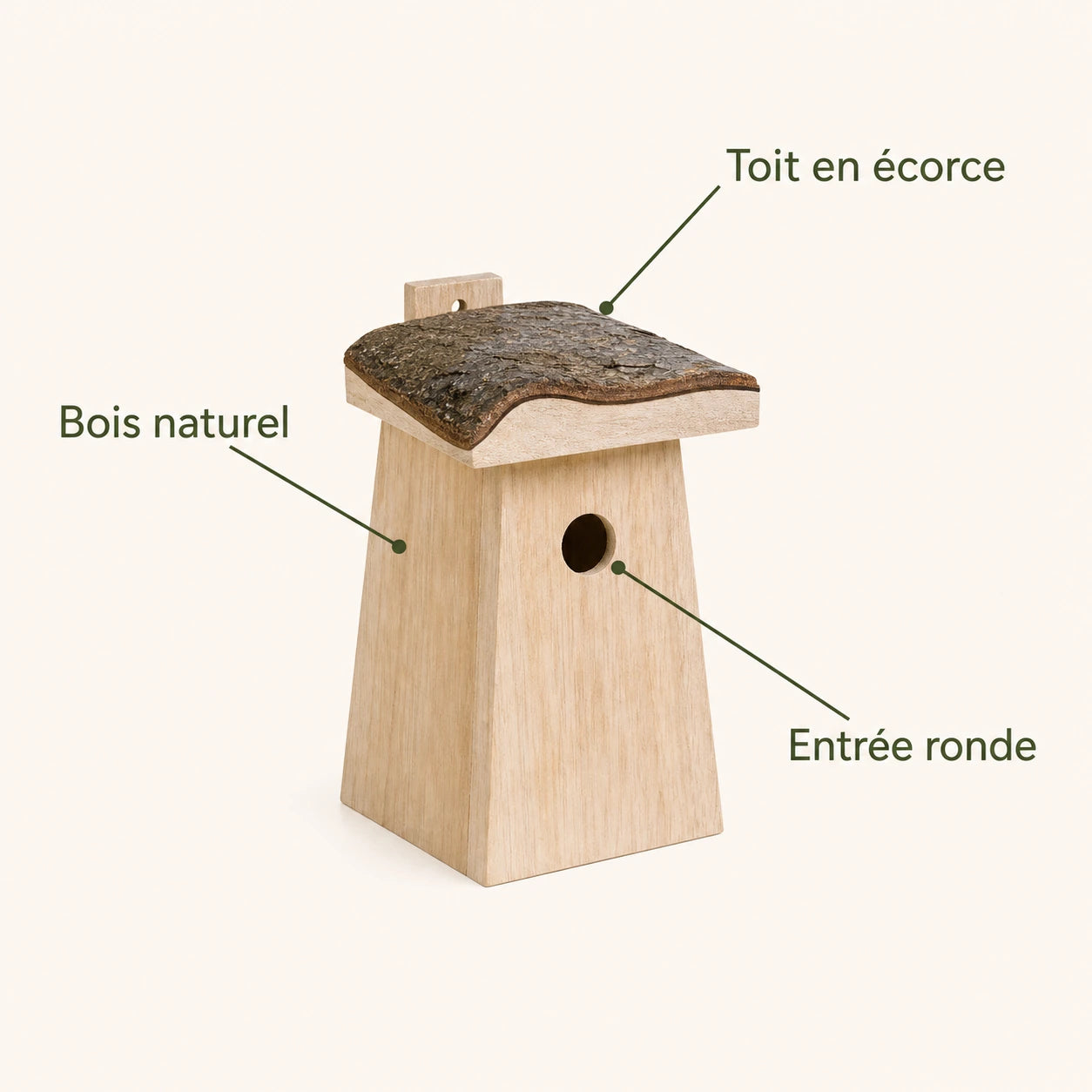 Nichoir cabane en bouleau — photo 4