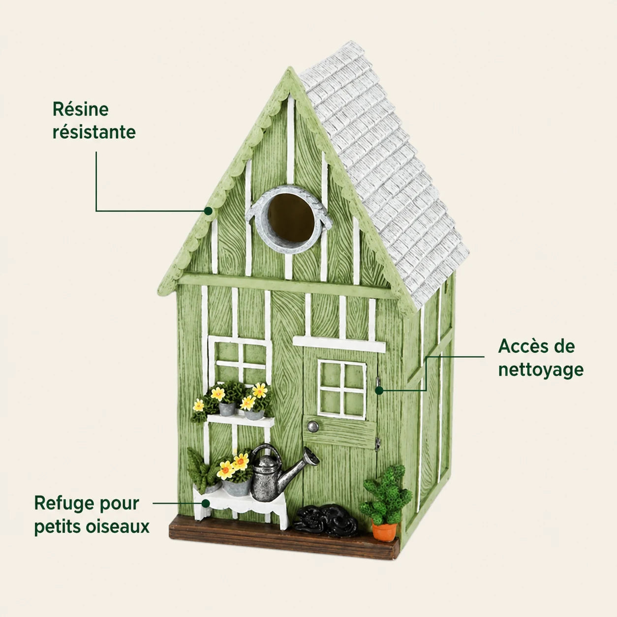 Nichoir décoratif vert — photo 4