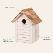 Nichoir en bois 18 × 24 × 15 cm — photo 4