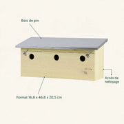 Nichoir à oiseaux horizontal en bois pin FSC® — photo 4