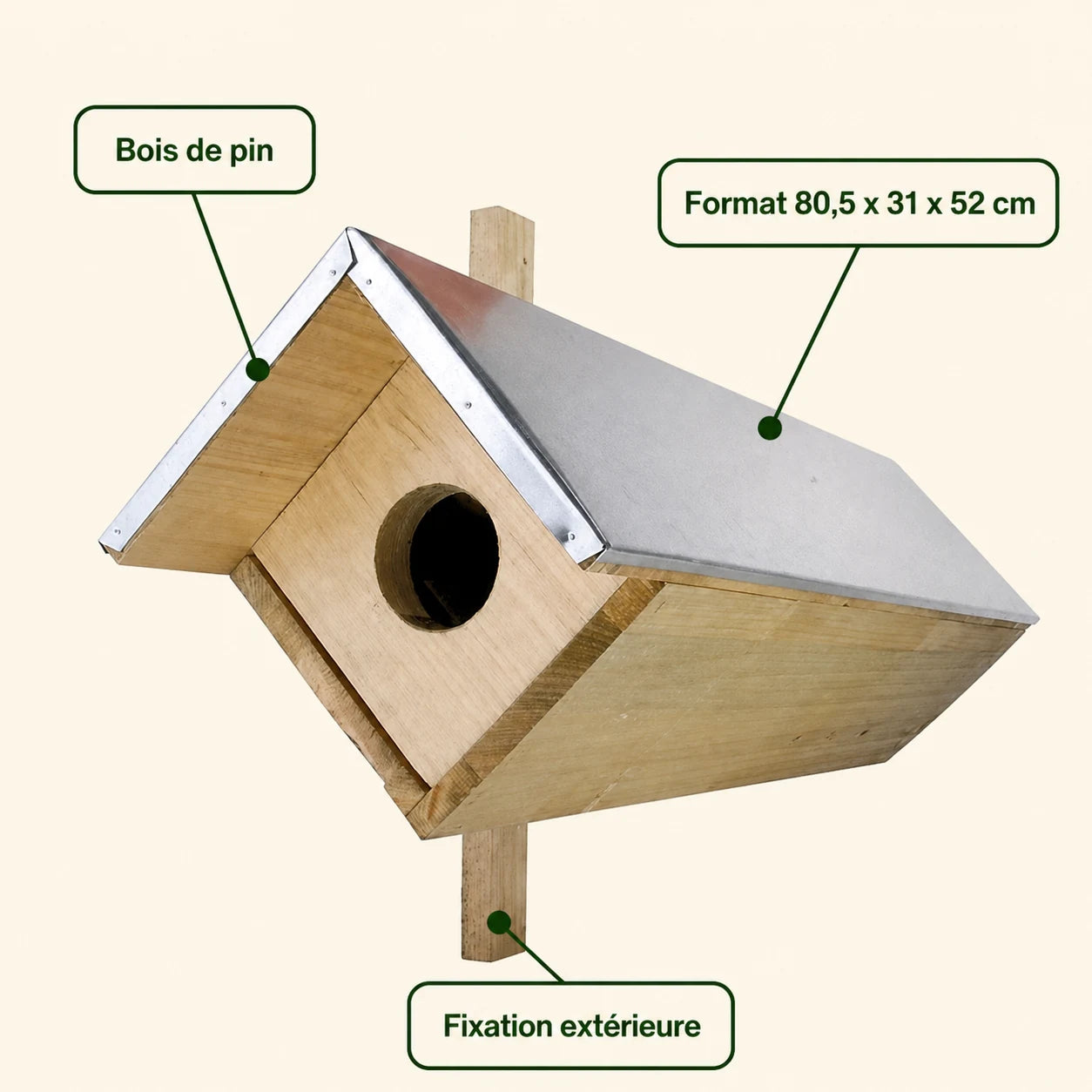 Nichoir en bois pin — photo 4