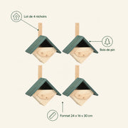 Lot de 4 nichoirs 24 × 16 × 30 cm — photo 4