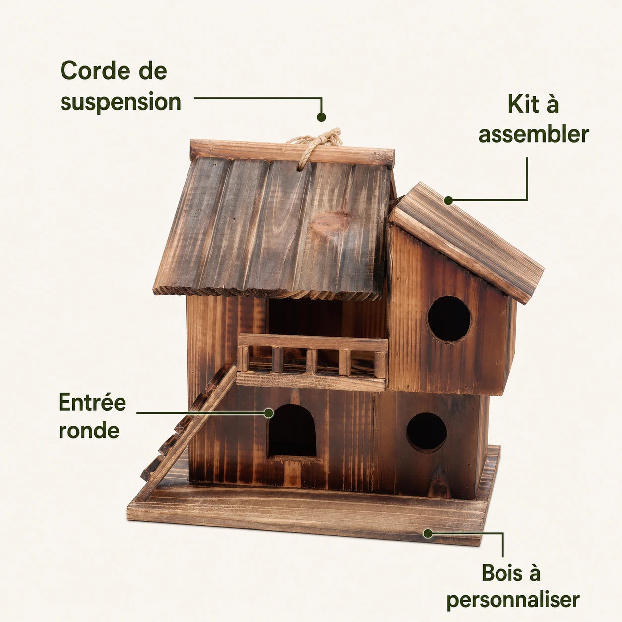 Nichoir immeuble bois — photo 3