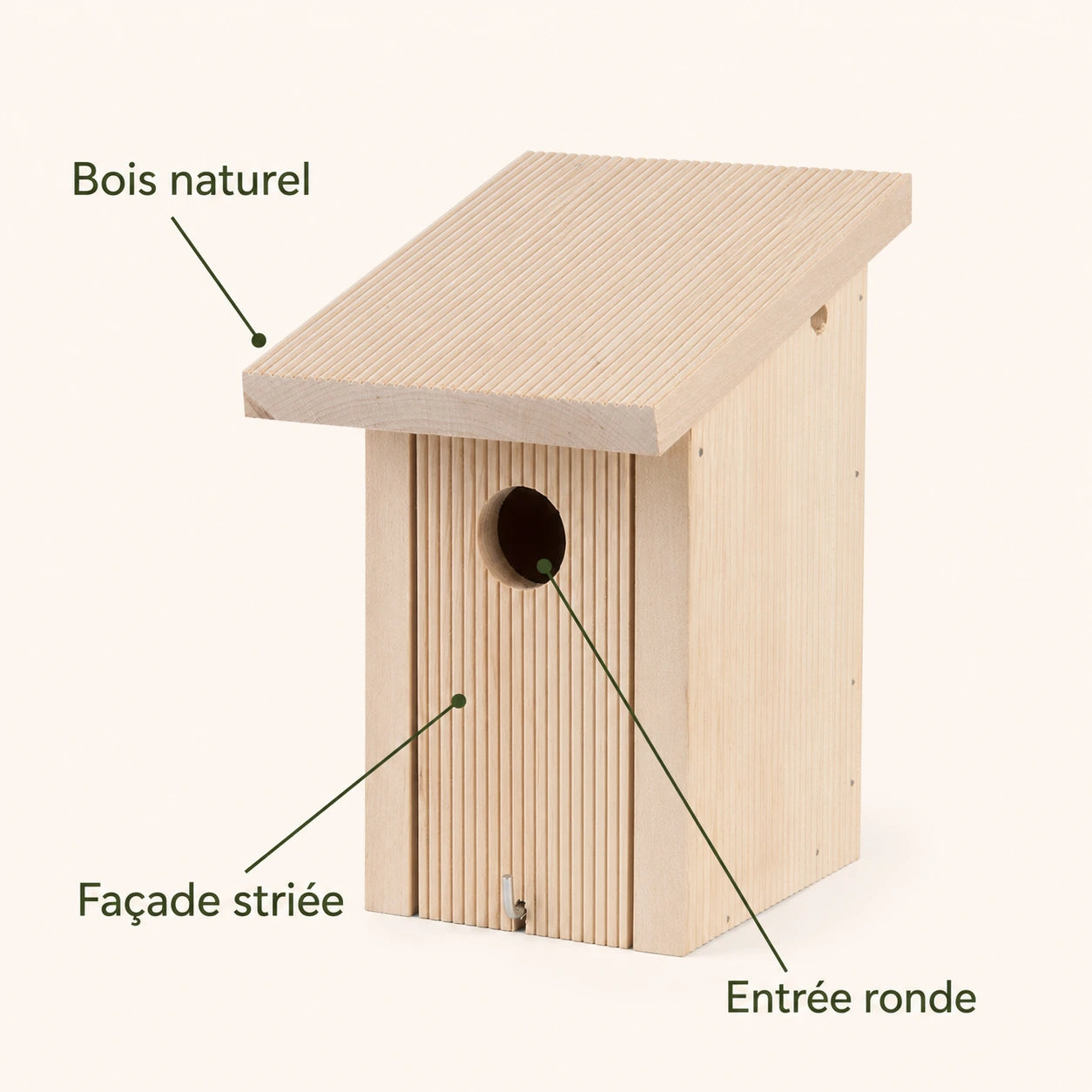 Nichoir compact à façade rainurée 30 mm — photo 4