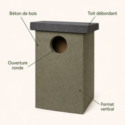 Nichoir grand volume en béton de bois — photo 4