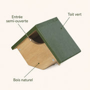 Nichoir semi-ouvert en bois FSC — photo 4