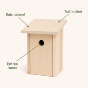 Nichoir en bois clair à façade rainurée — photo 4